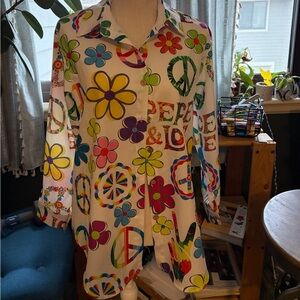 Colorful Peace and Love Women's Blouse